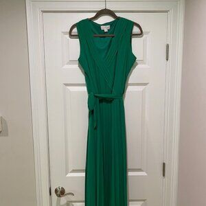 Kelly Green Floor Length Tie Belt Jessica Simpson Dress
